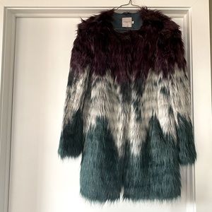 ASOS Faux Fur Coat - Size 6